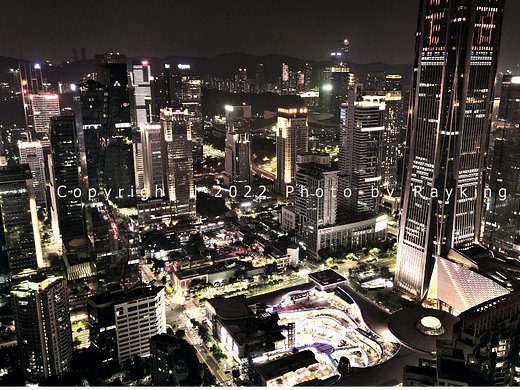 深圳福田CBD西南角的航拍