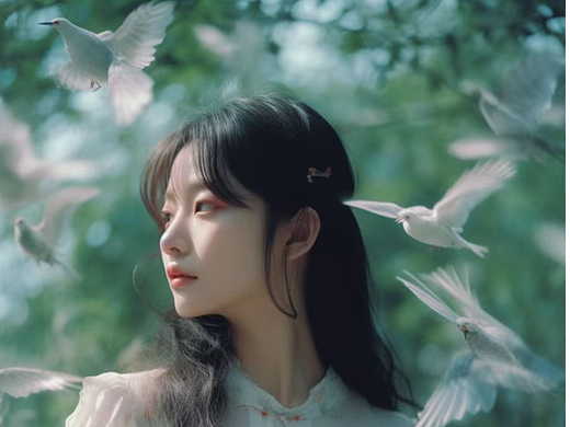 AI森系少女写真