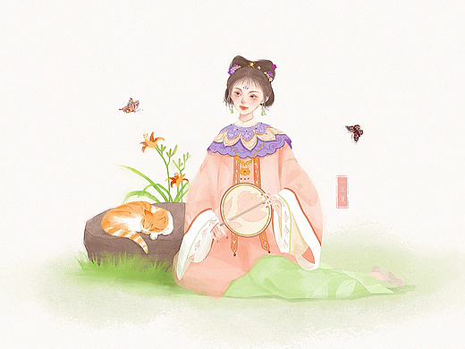 古风水彩水墨人物插画系列合集整理