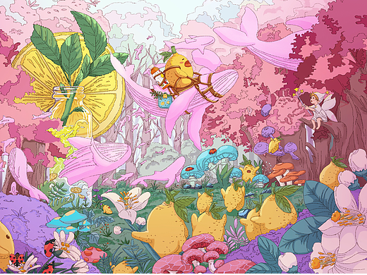 茶Π——檸檬森林小插曲（個人主頁-ZNjUzNzYxNjA=） - 商業(yè)插畫 - 站酷設(shè)計師icexuena雪娜原創(chuàng)素材 - 站酷ZCOOL