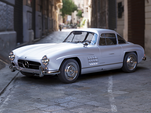 Mercedes-Benz 300 SL Gullwing 建模及绑定（个人主页-ZNjQ5NTAyMTI=） - 机械/交通 - 站酷设计师I3DBOX设计原创素材 - 站酷ZCOOL