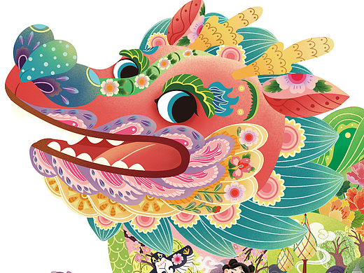 祥瑞隆隆龙年拼图