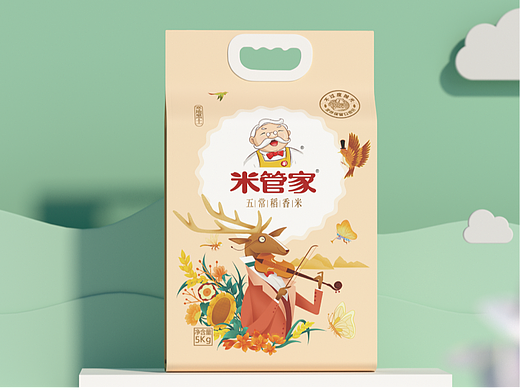 东北大米|米管家东北大米系列包装设计|智多邦