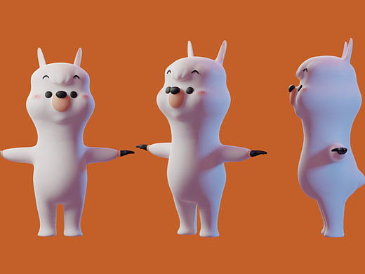 小羊驼升级成3d形象啦（个人主页-ZNjM1NTYxMTY=） - 人物/生物 - 站酷设计师我是小羊驼原创素材 - 站酷ZCOOL