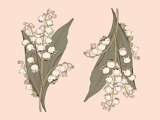 丝巾图案设计——Blue bell