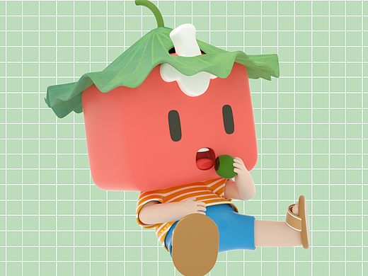 草莓人系列（个人主页-ZNTkzNjUxNzY=） - 其他三维 - 站酷设计师易小红原创素材 - 站酷ZCOOL