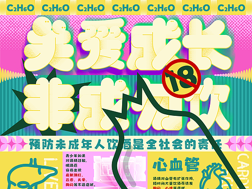 2022「关爱成长·非成勿饮」海报设计