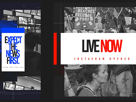 PR模板|时尚设计高级文本突发新闻发布动画全屏标题