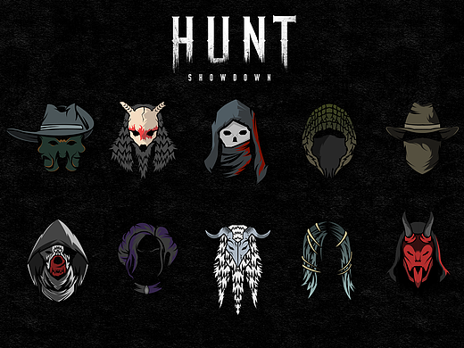西部恐怖游戏《猎杀对决》传奇猎人图标设计制作