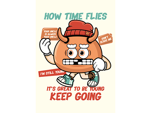 矢量插画 你大爷永远是你大爷