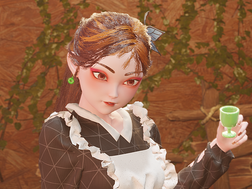 Blender || 女仆少女 在线诱惑