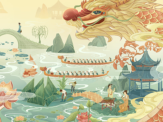端午佳节主题|包装插画——五月端阳
