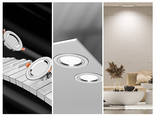 LED嵌入式全铝材质筒灯视觉设计详情页