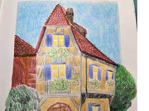 手绘速写打卡 Day2房子