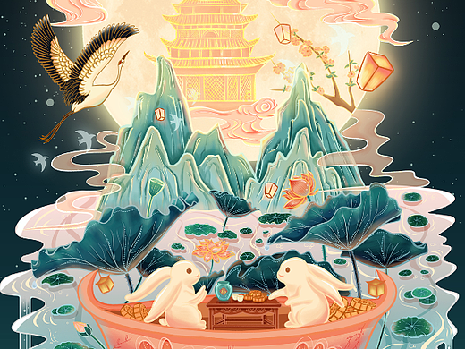 中秋贺图—月满团圆