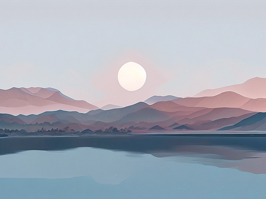 大漠清泉落日圆