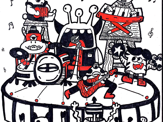 Let‘s rock and roll！（個人主頁-ZNjU3MzAzMDA=） - 兒童插畫 - 站酷設(shè)計師Ronachen原創(chuàng)素材 - 站酷ZCOOL