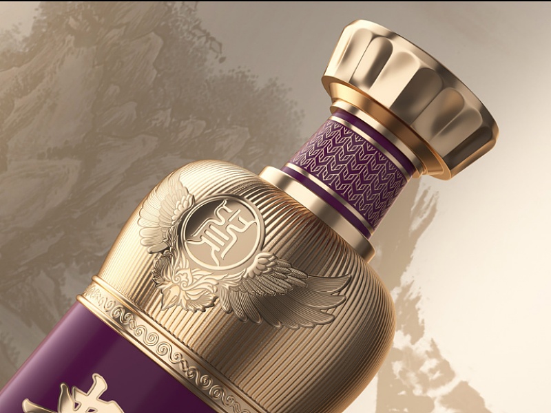 高端光瓶酒设计鄱阳湖老酒黑马奔腾设计出品