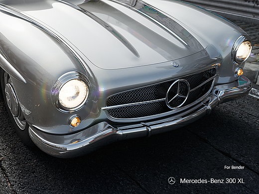Blender汽车渲染-奔驰梅赛德斯300 SL