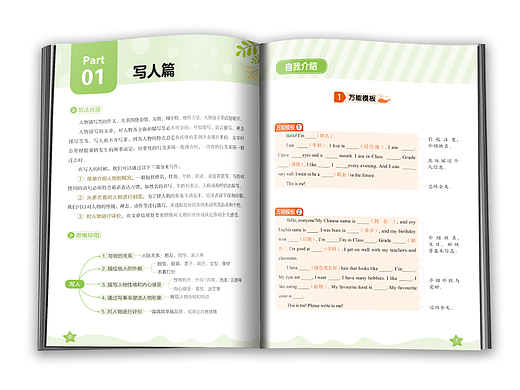 版式设计-小学生英语作文写作模板