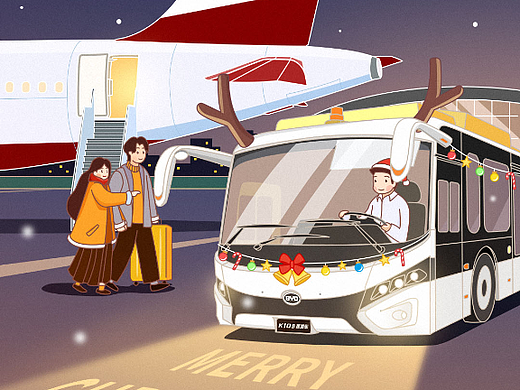 2021比亚迪商用车圣诞节海报