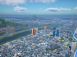 UE4-长沙市-数字孪生-城市大项目日夜效果