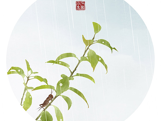 惊蛰节气——中国风手绘插画