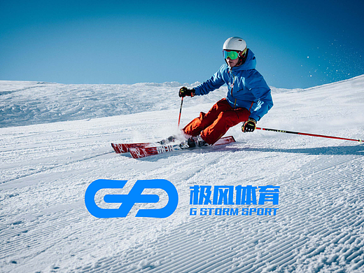 户外运动 滑雪LOGO