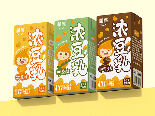 開鑫浓豆乳包装设计丨健康好豆乳