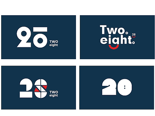 以数字“28”为元素的logo设计