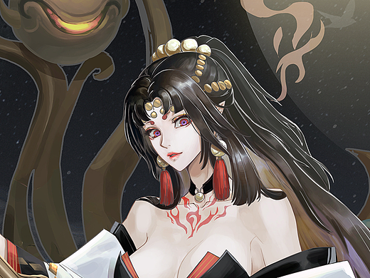 阴阳师铃彦姬（个人主页-ZNjAwMjU4MzY=） - 游戏原画 - 站酷设计师六白乾原创素材 - 站酷ZCOOL
