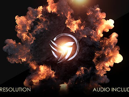 AE模板|独特动画炫酷特效震撼烟雾爆炸LOGO标志电影