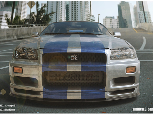 东瀛战神GTR R34超写实影视级渲染练习