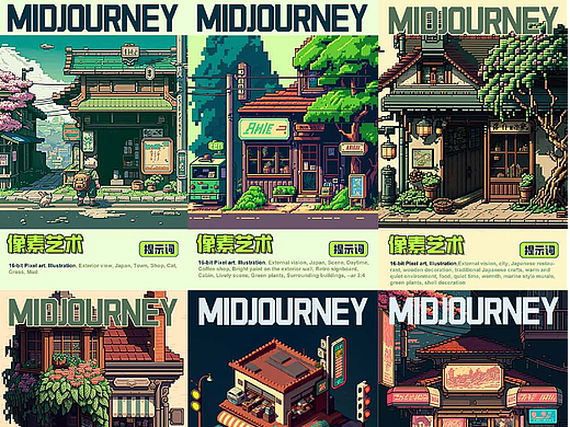 Midjourney人工智能绘图-像素艺术