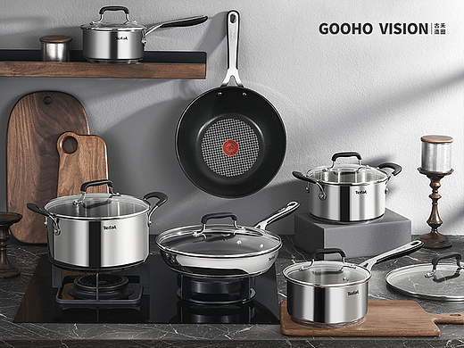 Tefal特福不锈钢锅具组合丨古禾造图 GOOHO VISION