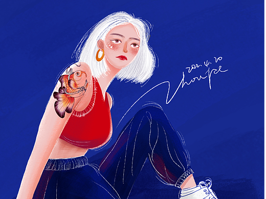 人物插画练习（个人主页-ZNjE0NTY5MTY=） - 商业插画 - 站酷设计师柴小米原创素材 - 站酷ZCOOL