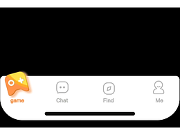 手机游戏APP，底部标签栏动态图标