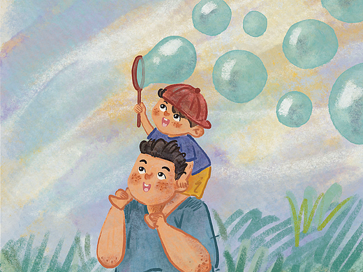 儿童插画父子_素材网站_图片免费下载-zcool站酷