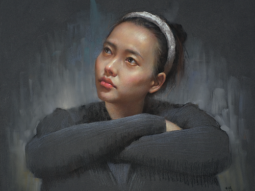 色粉肖像【思考】