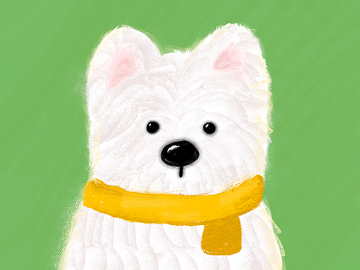 【原创插画】- 小狗的爱热烈而坚定·勇敢又真诚