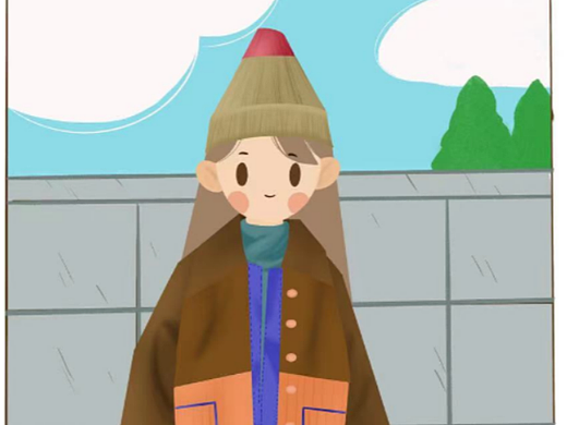 扁平风照片转插画女孩