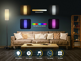 亞馬遜長筒款落地燈建模渲染