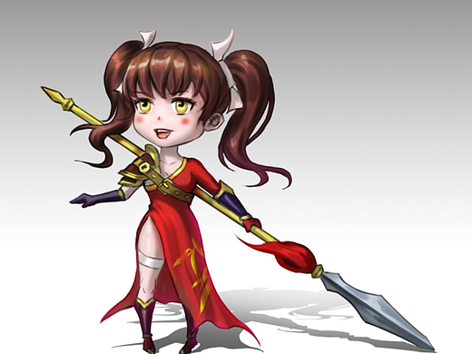 【日常练习作品】Q版女战士绘画过程（个人主页-ZNjA4MjcwOTY=） - 创作习作 - 站酷设计师默克画画原创素材 - 站酷ZCOOL