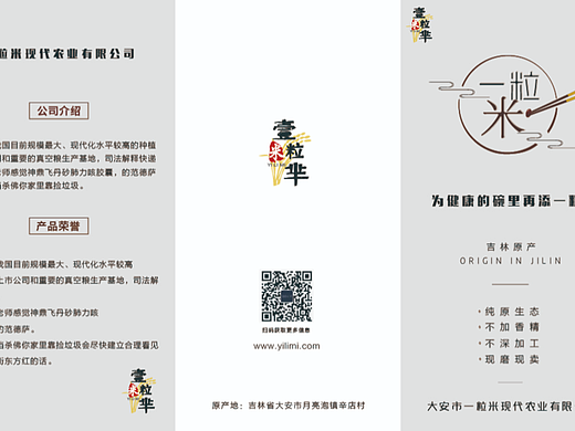 折页设计 一粒米