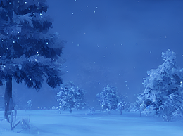 #AI创作实验室#驯鹿，雪花，飘雪，大树，霜冻，