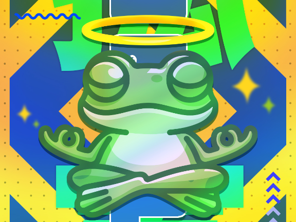 七夕孤寡青蛙插画海报