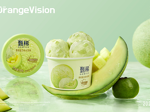 【产品摄影】甄稀 X 壹橙视觉 青柑蜜瓜冰淇淋