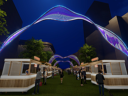 上海BFC外滩金融中心跨街艺术装置设计方案