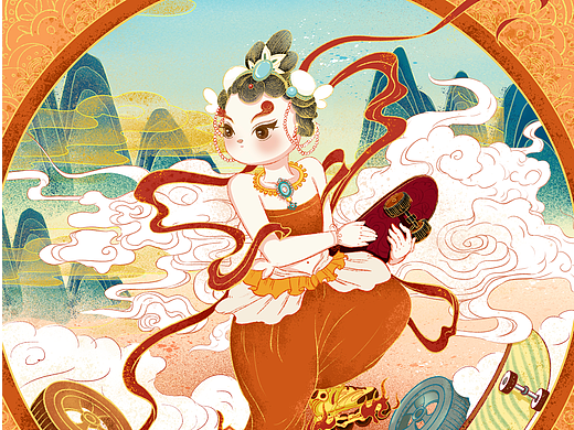 国风商业插画设计（个人主页-ZNjA3ODUyNTY=） - 商业插画 - 站酷设计师北冥有大鱼原创素材 - 站酷ZCOOL