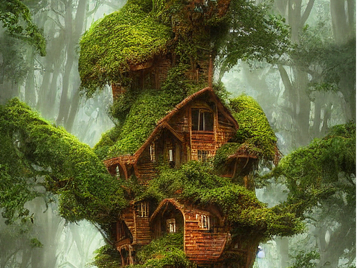 #AI创作实验室#《木.屋》（个人主页-ZNjI1MzA0NDQ=） - AI作品 - 站酷设计师poetmd原创素材 - 站酷ZCOOL